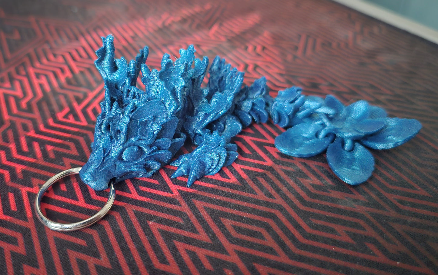 Cherry Blossom Dragon Keychain