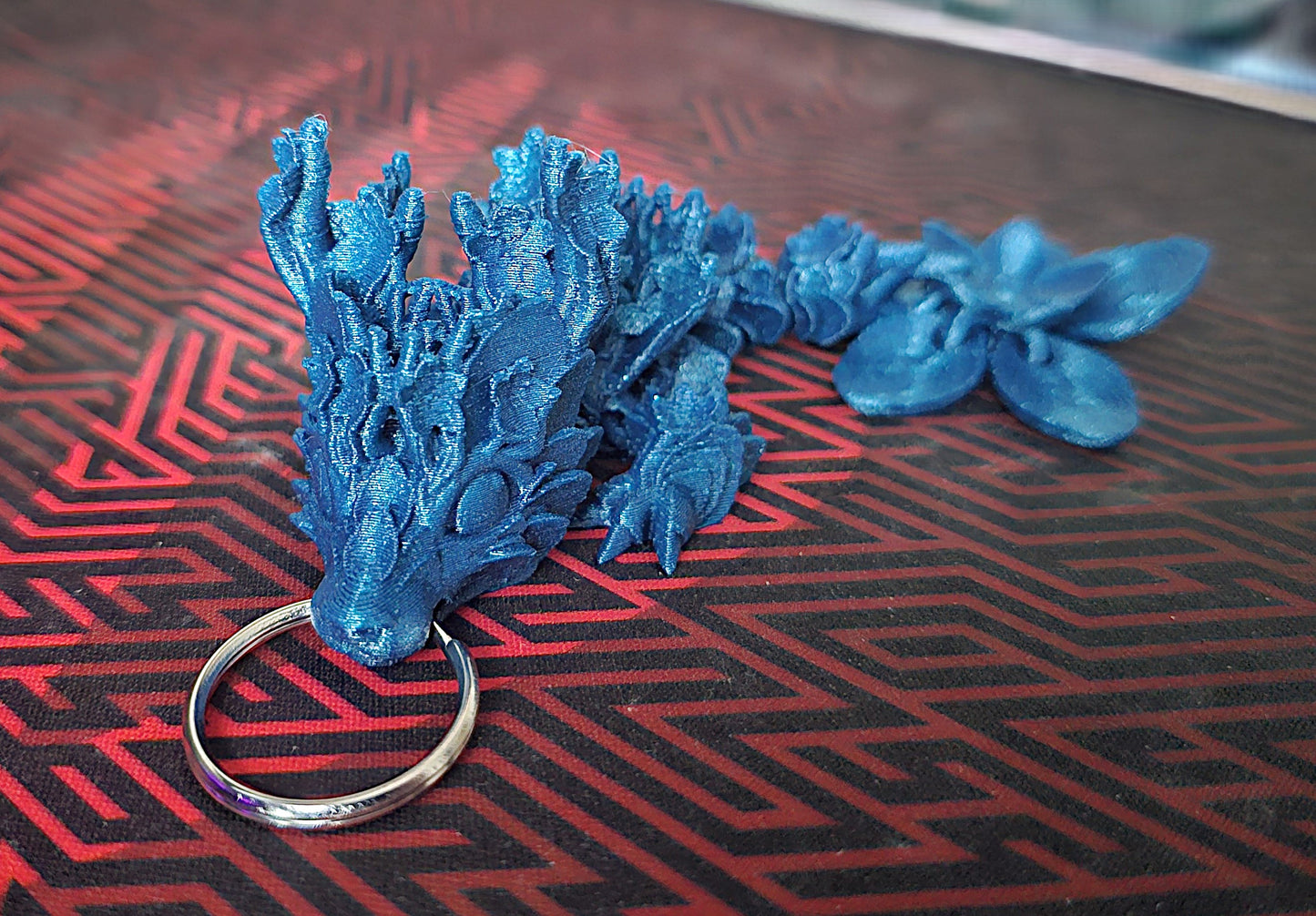 Cherry Blossom Dragon Keychain