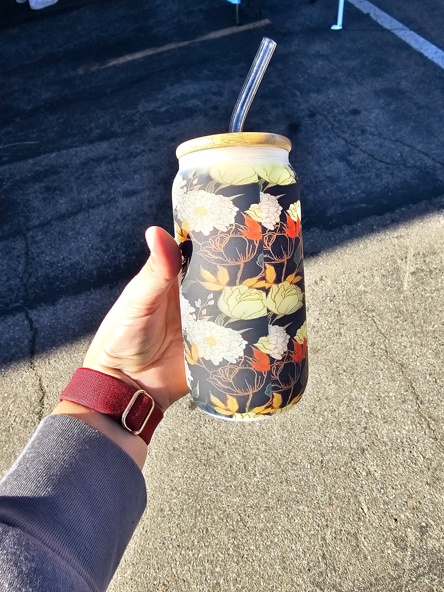 Sublimation glass beer can light/darkness
