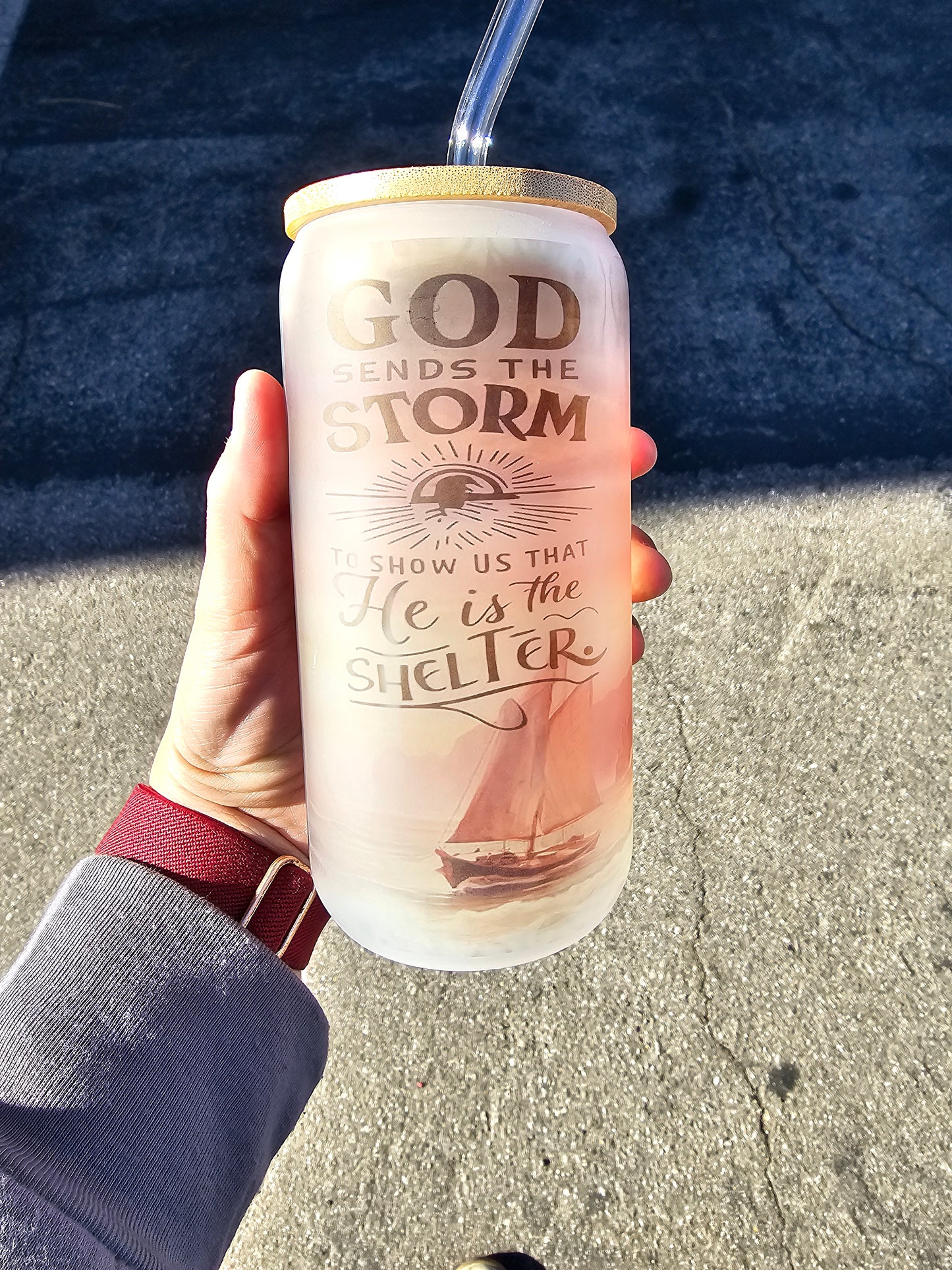 Sublimation glass beer can stotm/ shelter