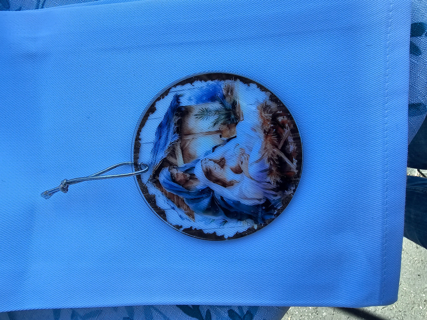 Acrylic manger ornament